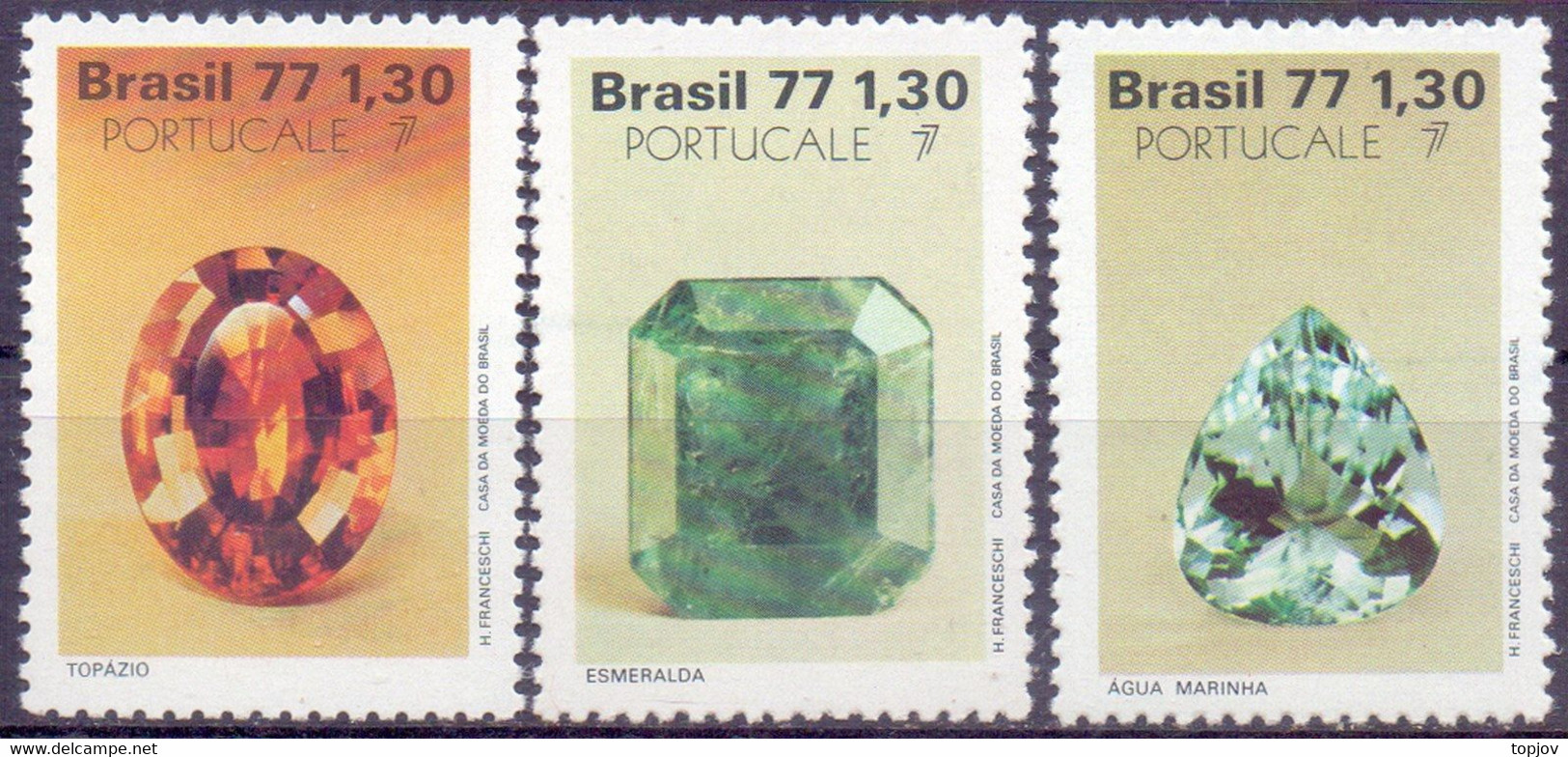 BRASIL  - BRAZIL - MINERALES - GEOLOGY  - **MNH - 1977 - Minéraux