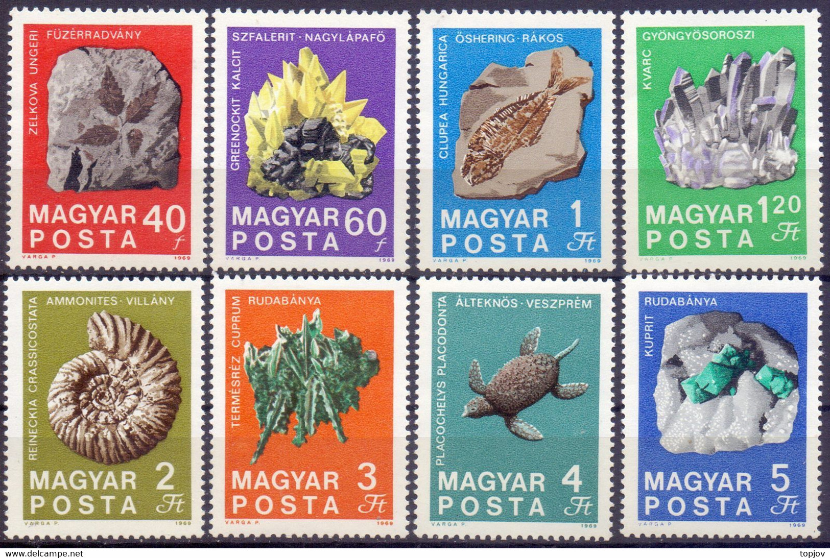 HUNGARY - MINERALES - GEOLOGY  - **MNH - 1969 - Minéraux