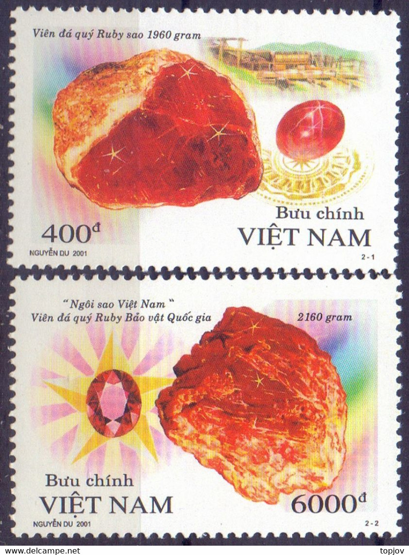 VIETNAM - MINERALES - GEOLOGY  - **MNH - 2001 - Minéraux