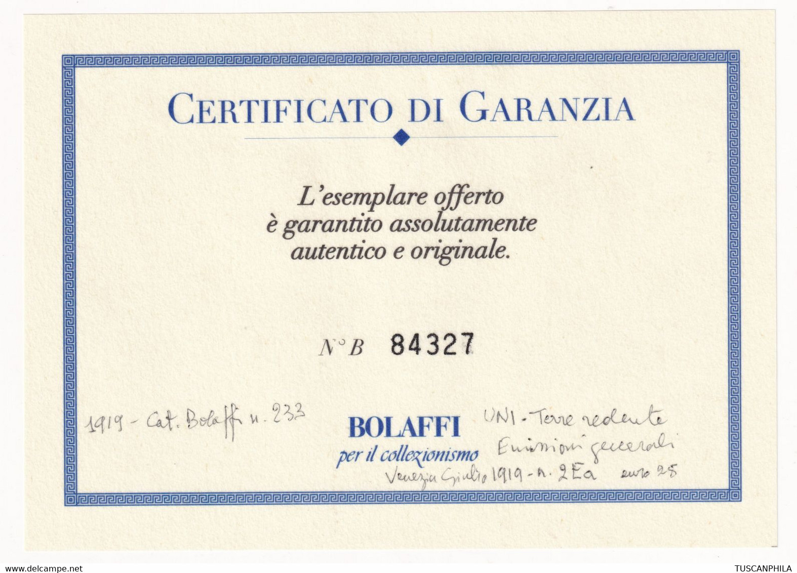 2 C. Su 2 C. Soprastampa Capvolta Sass 2aa MNH** Cert.Bolaffi - Trento