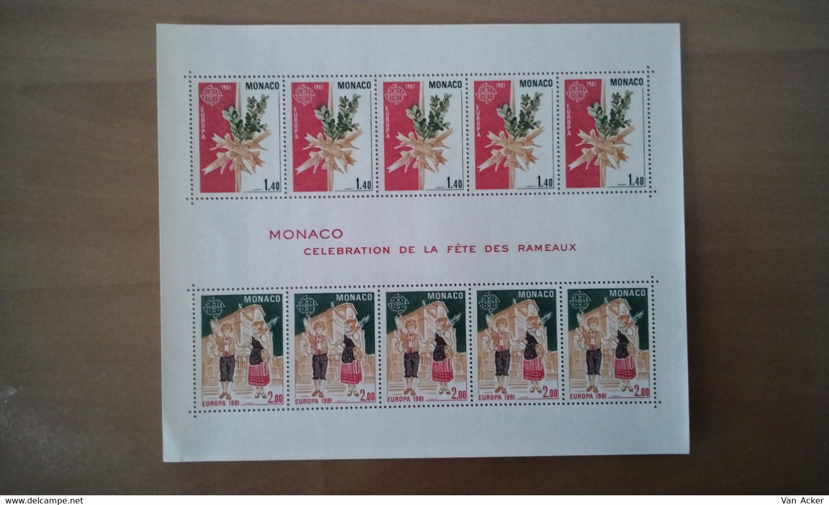 Monaco Y/T19** Europa CEPT 1981. - Blocs