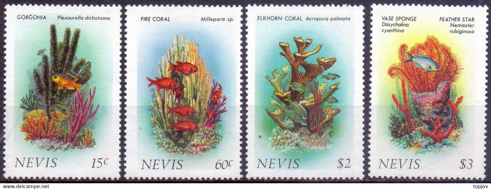 NEVIS - MINERALES - GEOLOGY - CORALLS - **MNH - 1986 - Minéraux