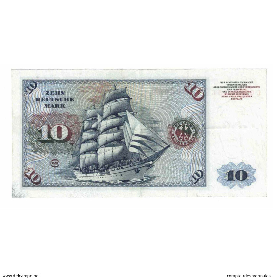 Billet, République Fédérale Allemande, 10 Deutsche Mark, 1960, 1960-01-02 - 10 DM