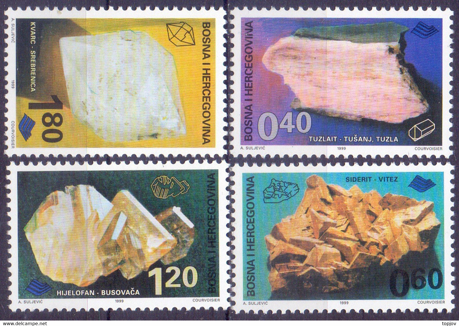 BOSNIA & H. - MOSTAR - MINERALES - GEOLOGY  - **MNH - 1999 - Minéraux