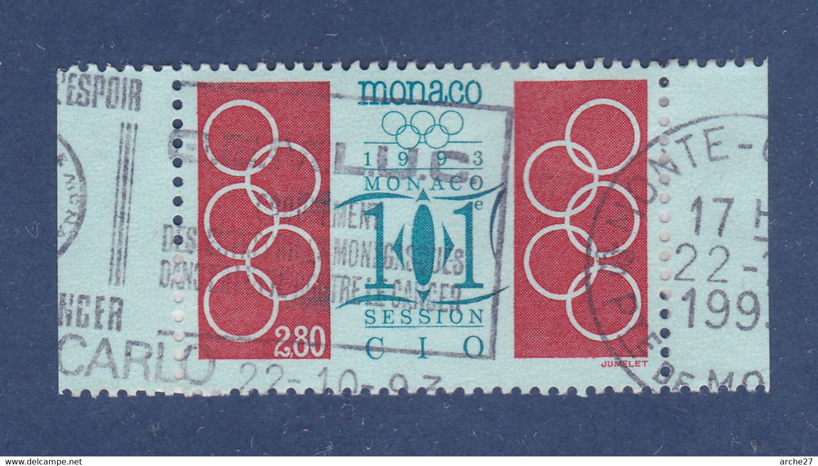 TIMBRE MONACO N° 1895 OBLITERE BDF - Used Stamps