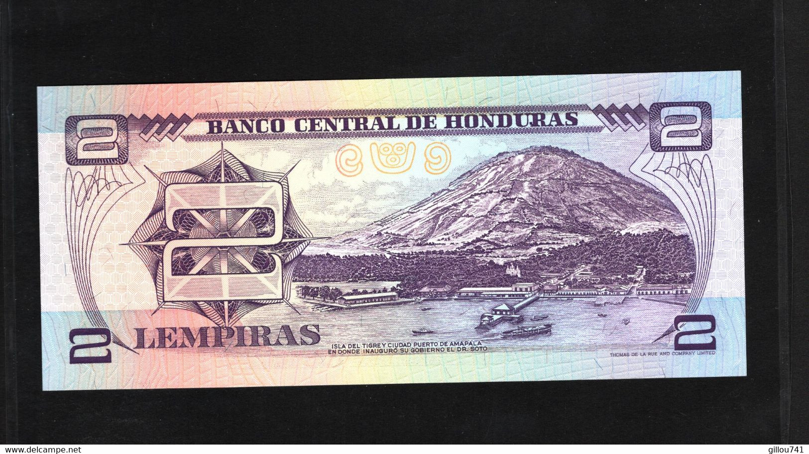 Honduras, 2 Lempiras, 1993 "Bars On Upper And Lower Margin On Front" Issue - Honduras