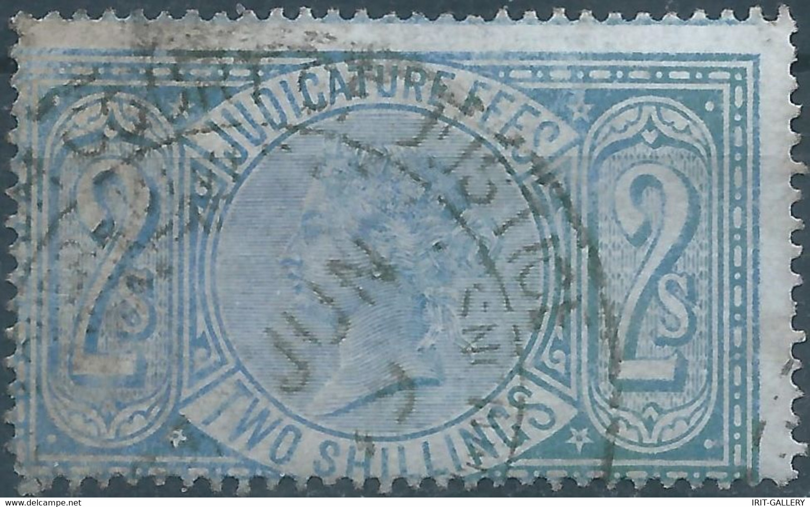 Great Britain-ENGLAND,Queen Victoria,1880-1900 Revenue Stamp Tax Fiscal,JUDICATURE FEES,2 Shillings,Used - Steuermarken