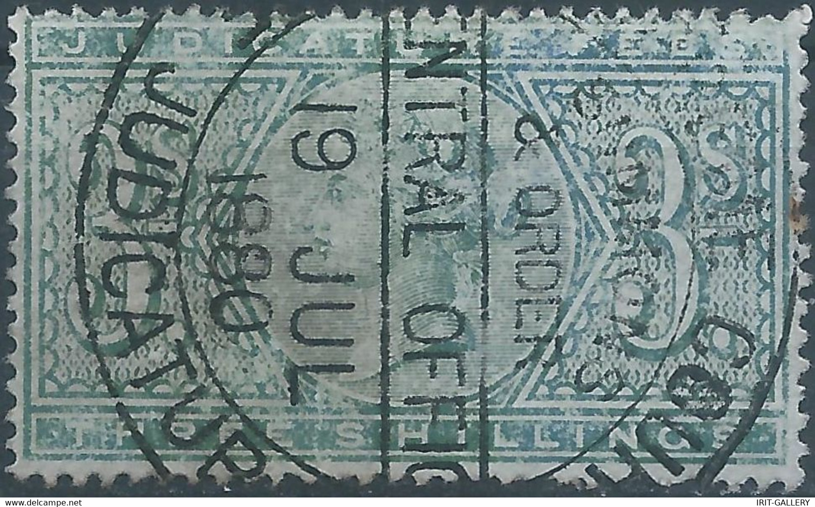 Great Britain-ENGLAND,Queen Victoria,1880 Revenue Stamp Tax Fiscal,JUDICATURE FEES, 3 Shillings,Used - Revenue Stamps