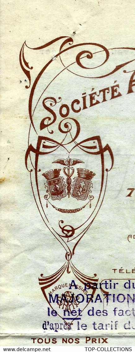 1917 ENTETE ART NOUVEAU  Sté Des Papeteries Du Souche Usine Anould Vosges Pour Verdun Sur Le Doubs V.HISTORIQUE - 1900 – 1949