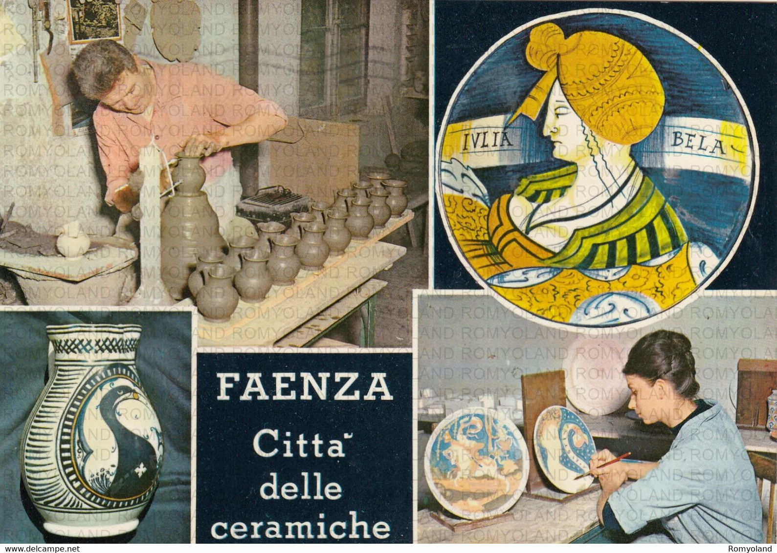 CARTOLINA  FAENZA,EMILIA ROMAGNA,CITTA 'DELLE CERAMICHE-STORIA,CULTURA,MEMORIA,RELIGIONE,BELLA ITALIA,VIAGGIATA 1969 - Faenza