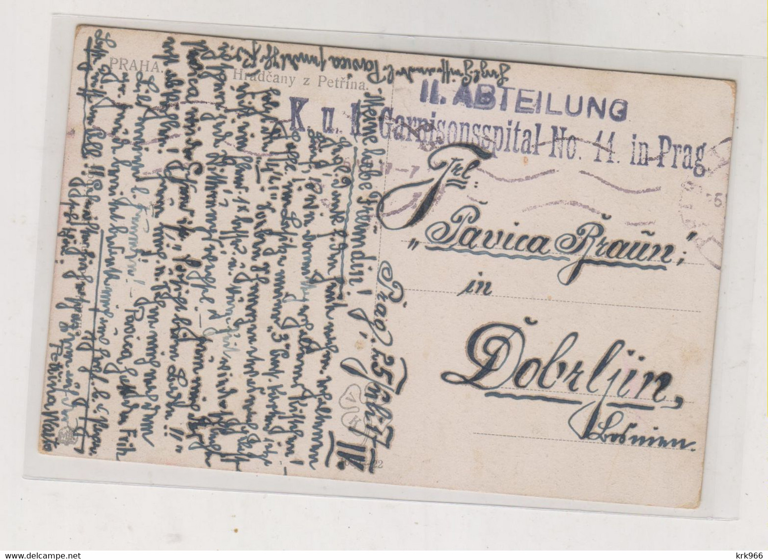 AUSTRIA  CZECH REPUBLIC WW I 1917 PRAG PRAHA Military Postcard - Lettres & Documents