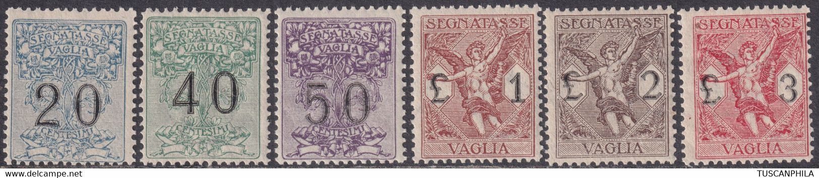 Segnatasse Vaglia Serie Completa Sass S.2400 MNH** Cert Bolaffi Cv 1125 - Taxe Pour Mandats