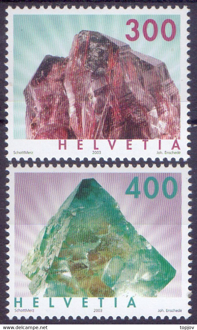 SWITZERLAND - HELVETIA - MINERALES - GEOLOGY - **MNH - 2003 - Minéraux