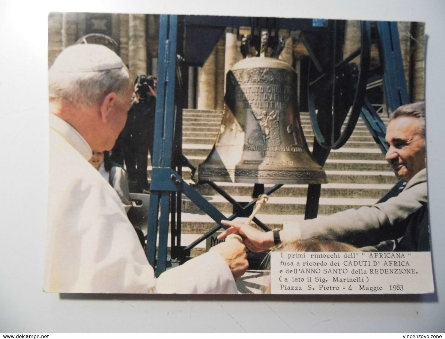Cartolina Viaggiata "AGNONE MARINELLI Pontificia Fonderia L'AFRICANA E GIOVANNI PAOLO II" 1983 - Isernia