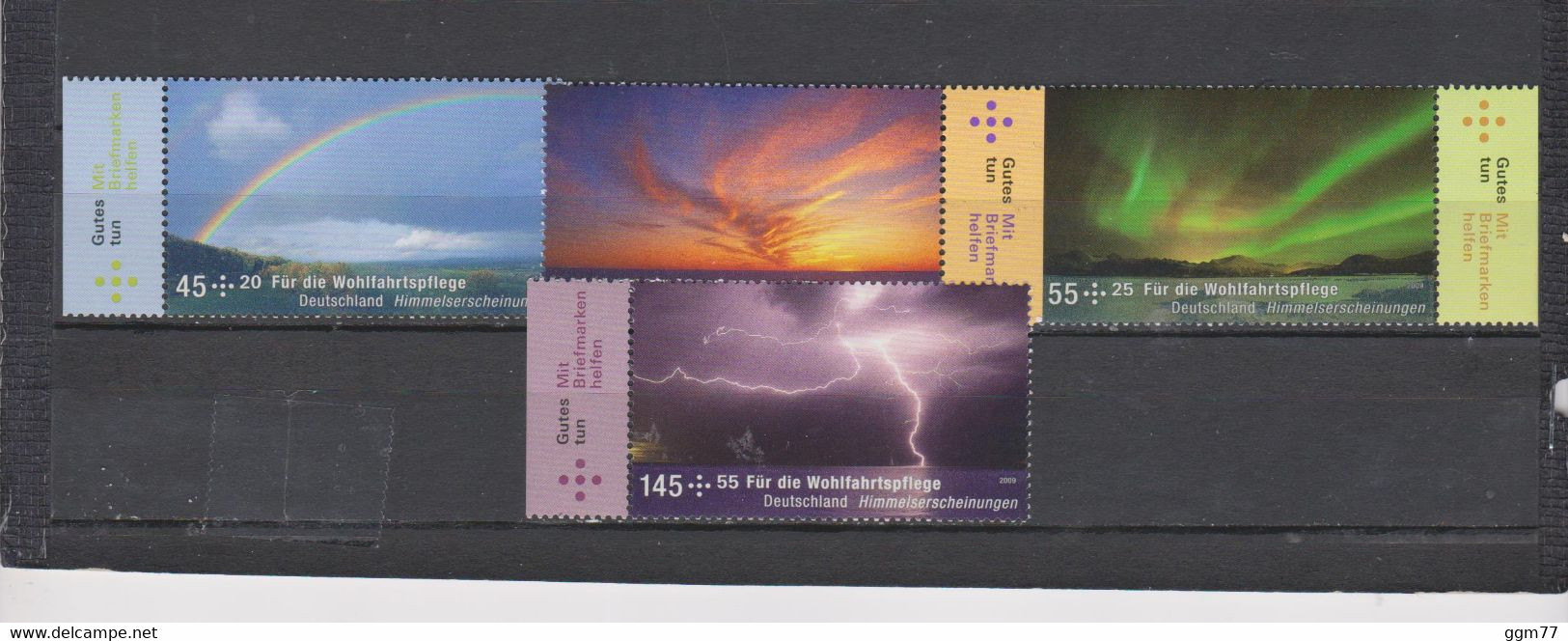 N° 2534 à 2537 = 4 TIMBRES SERIE ALLEMAGNE RFA NEUFS** DE 2009   Cote : 13 € - Ungebraucht