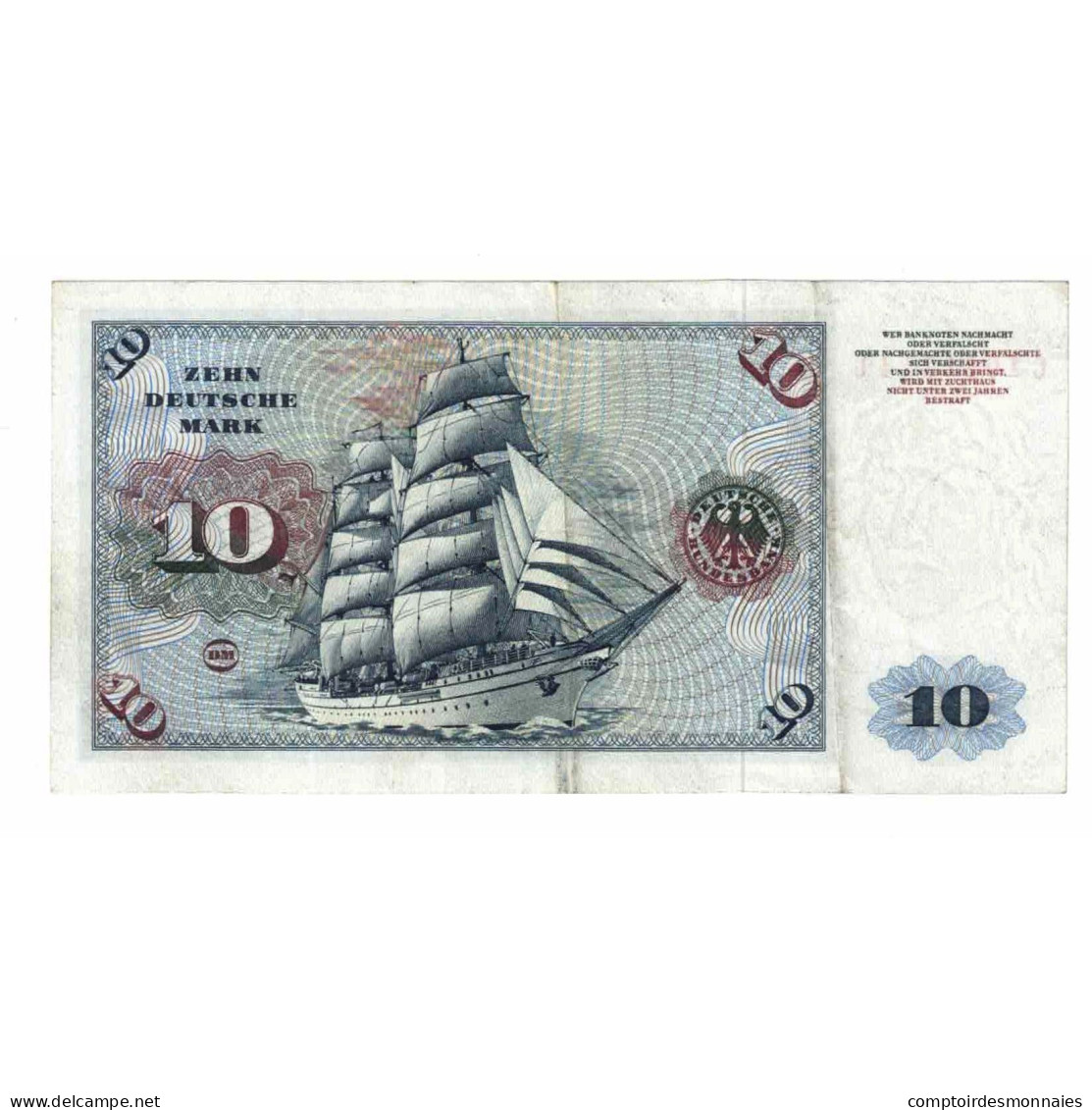 Billet, République Fédérale Allemande, 10 Deutsche Mark, 1960, 1960-01-02 - 10 Deutsche Mark