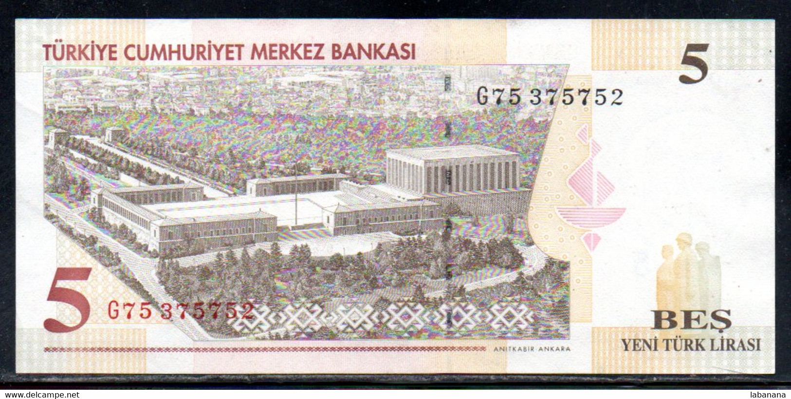 659-Turquie 5 New Lira 2005 G75 - Turquie