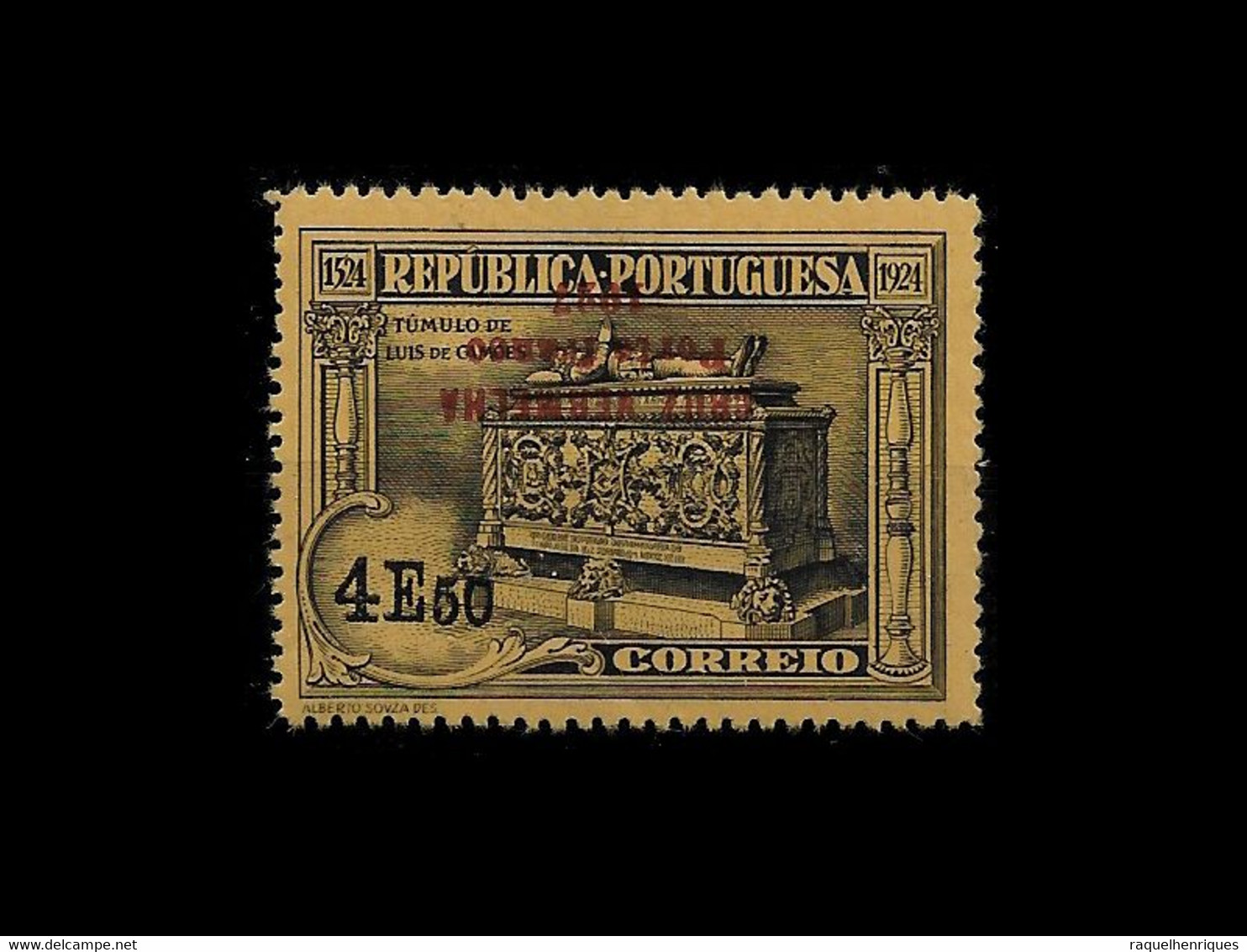 PORTUGAL PORTE FRANCO - 1927 ERROR UP SIDE DOWN SURCHARGED MNH (PLB#01-89) - Unused Stamps
