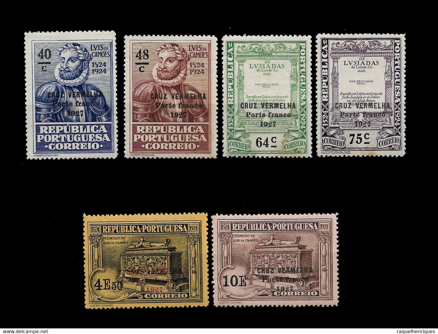 PORTUGAL PORTE FRANCO - 1927 CRUZ VERMELHA SET MNH (PLB#01-92) - Unused Stamps