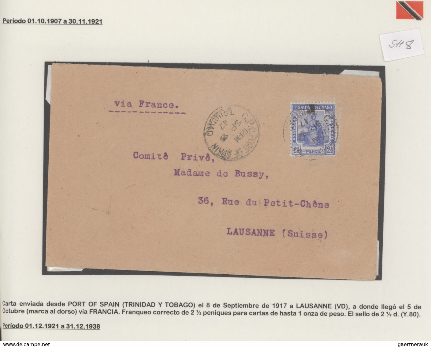 Trinidad+Tobago: 1901/1939, Lot Of 12 Covers And Cards Sent From Trinidad & Toba - Trinidad & Tobago (1962-...)