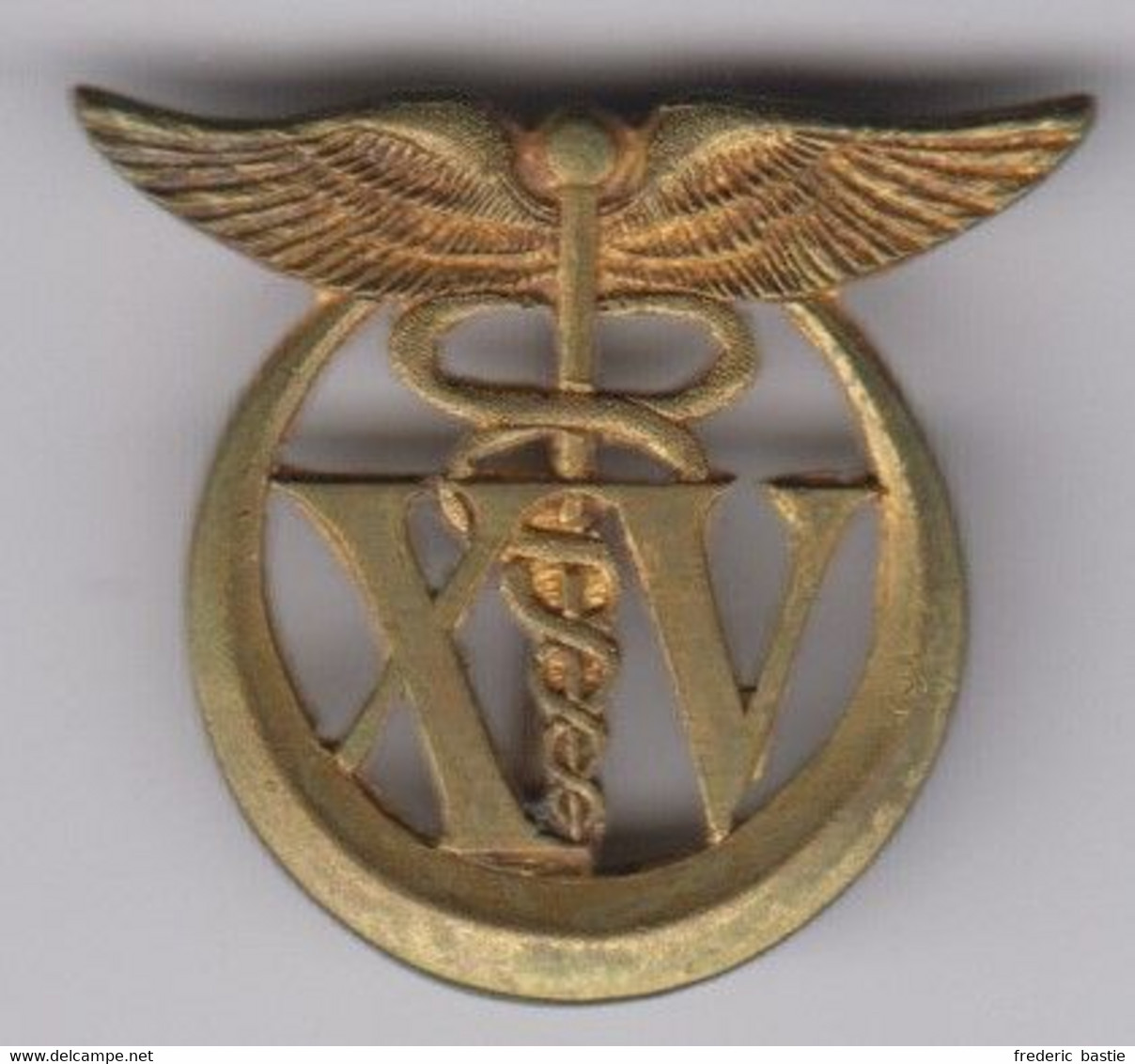 XVe Bataillon Médical  - Insigne Sans Inscriptions Au Dos - Geneeskundige Diensten