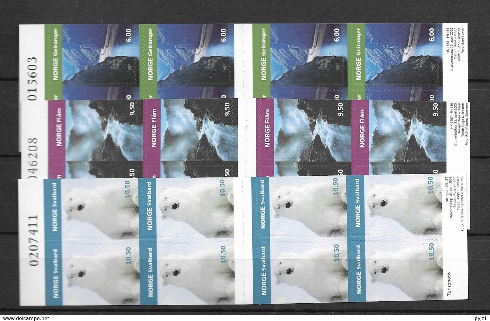 2005  MNH  Norway Booklets With Control Number, Postfris** - Markenheftchen