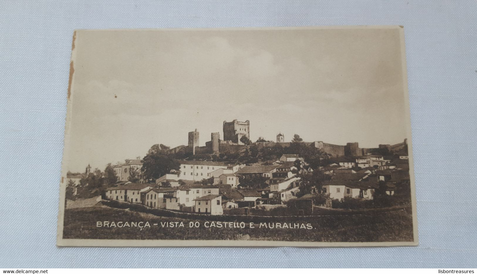 ANTIQUE POSTCARD PORTUGAL BRAGANÇA - VISTA DO CASTELO E MURALHAS UNUSED 1900'S - Bragança