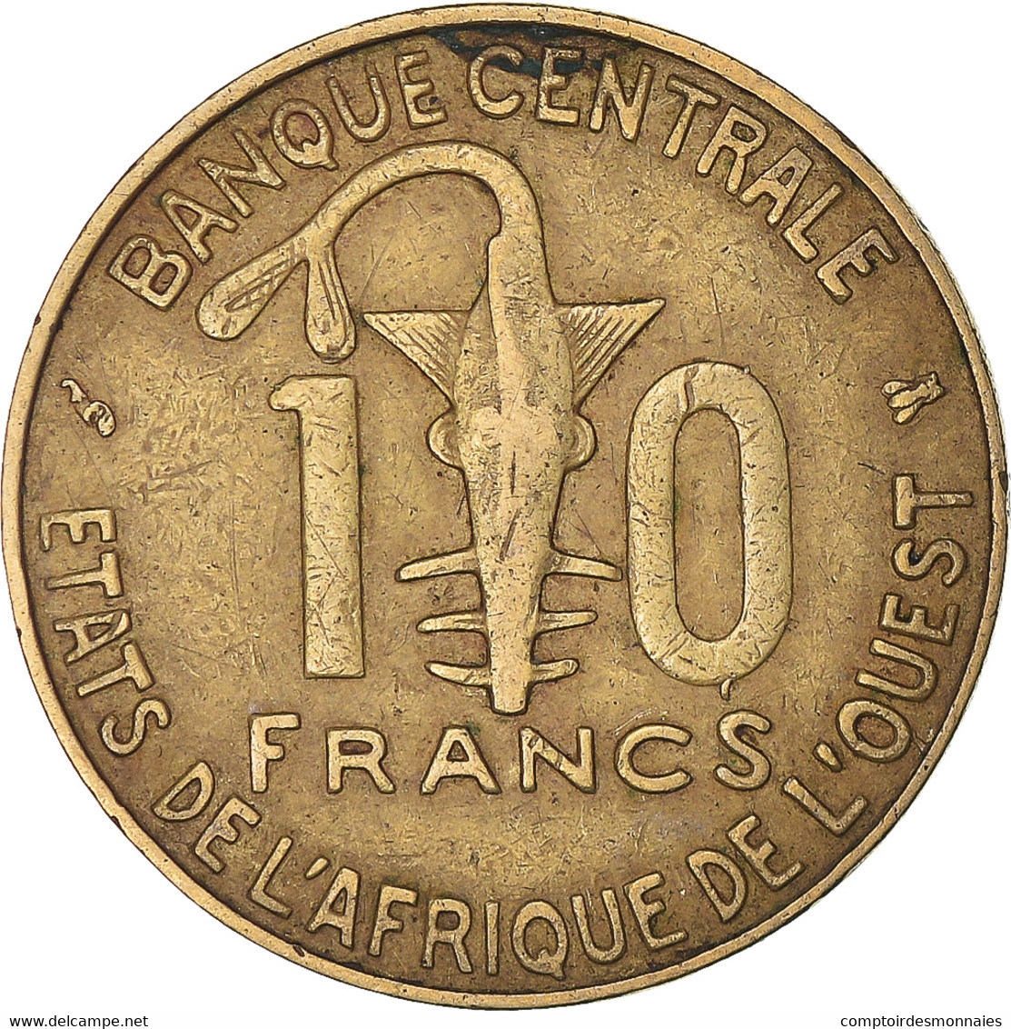 Monnaie, Communauté économique Des États De L'Afrique De L'Ouest, 10 Francs - Côte-d'Ivoire