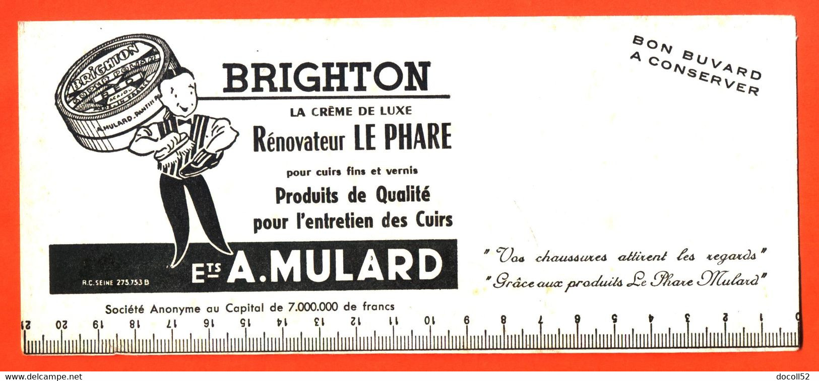 BUVARD CIRAGE BRIGHTON RENOVATEUR LE PHARE - ETS A MULARD - Chaussures