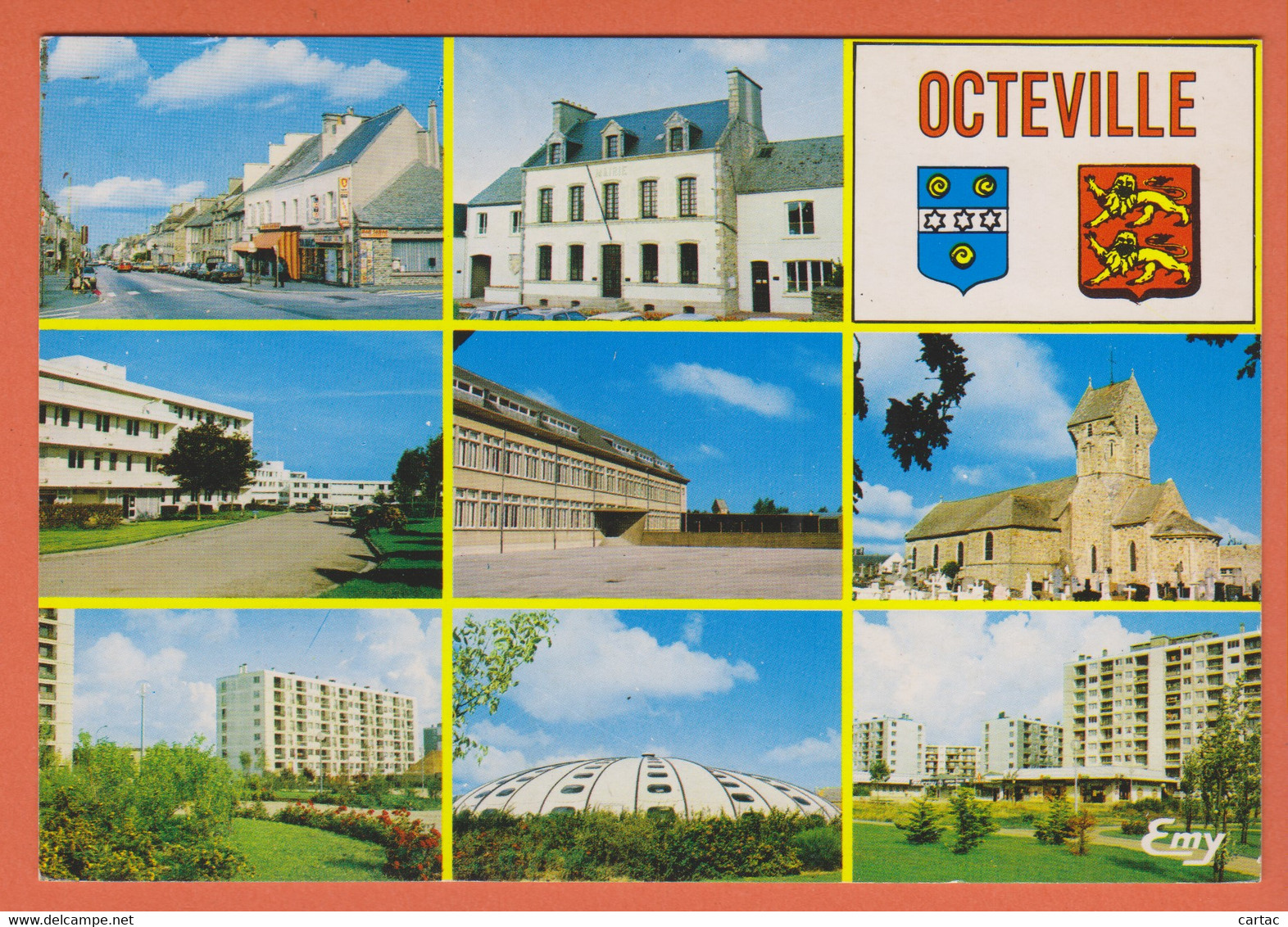 D50 - OCTEVILLE - LA RUE ROGER SALENGRO-LA MAIRIE-LA MAISON DE RETRAITE-L'ÉGLISE-LES ÉCOLES-LA Z.U.P.-LA PISCINE..... - Octeville