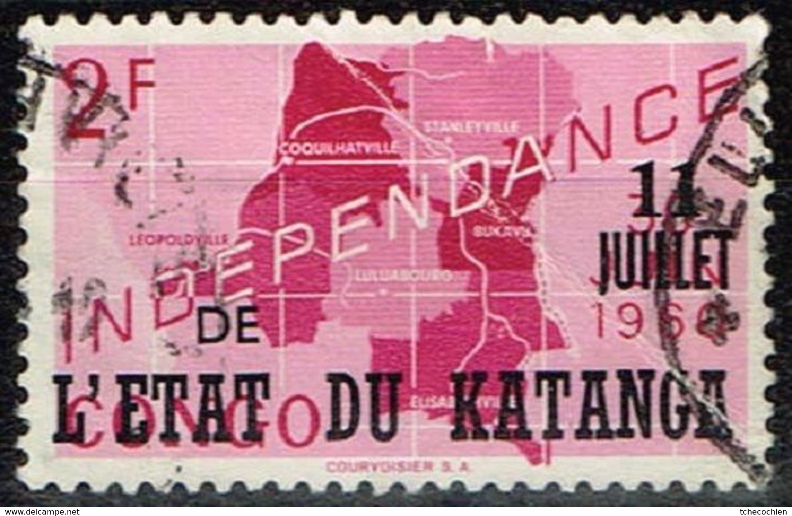 Katanga - 1960 - Y&T N° 44, Oblitéré - Katanga