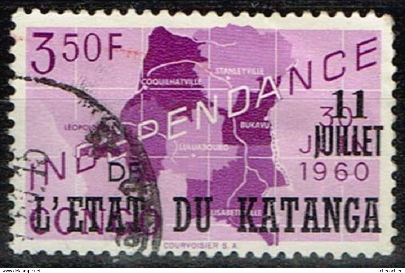 Katanga - 1960 - Y&T N° 45, Oblitéré - Katanga