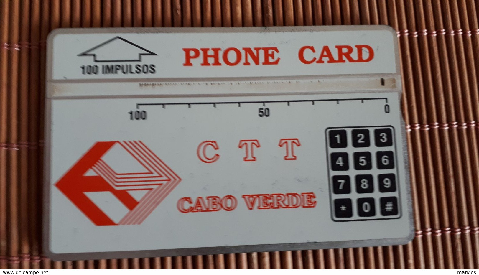LANDIS & GYR PHONECARD CABO VERDE 304 C Used Rare - Cap Vert