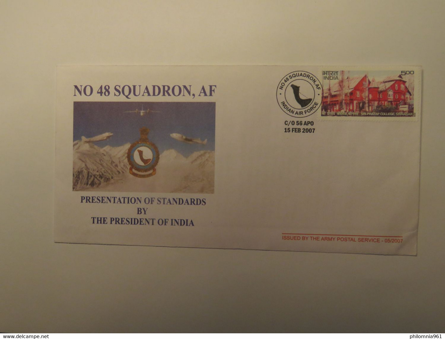 INDIA NO 48 SQUADRON, AF INDIAN AIR FORCE COVER 2007 - Used Stamps