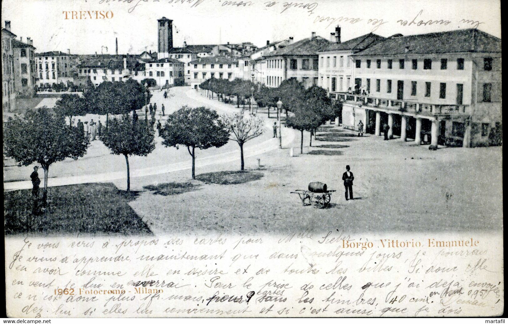 Cartolina - Treviso, Borgo Vittorio Emanuele - Treviso