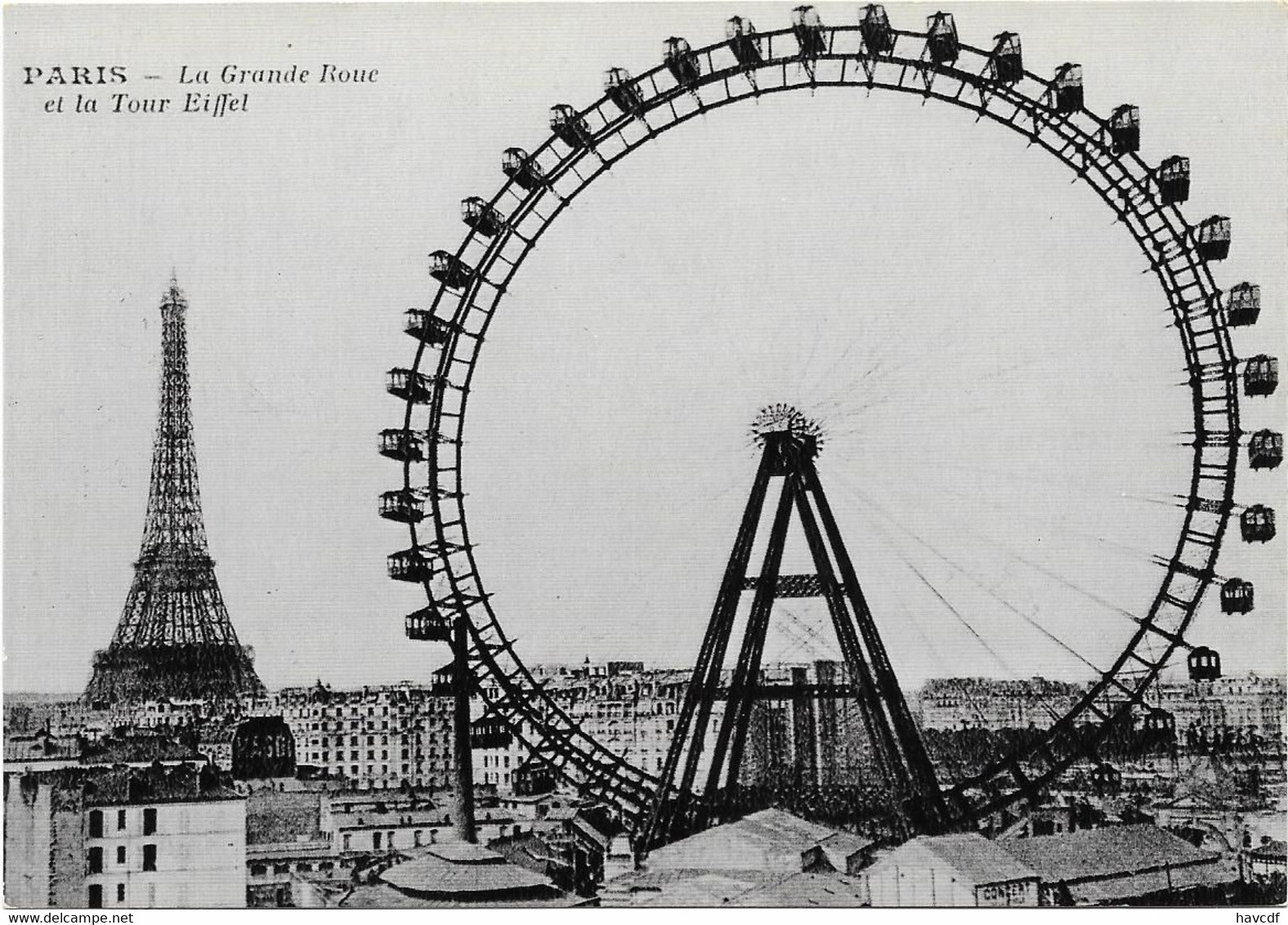 CPM - Editions F Nugeron - PARIS - PASSE QUI S'EN VA - 39 - La Grande Roue Et La Tour Eiffel - Ferias