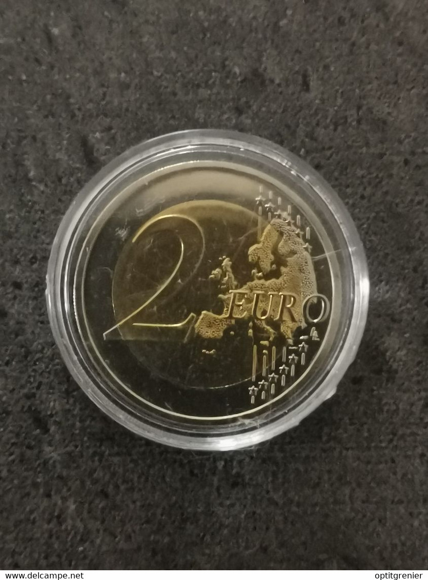 2 EURO LETTONIE 2014 COLORISEE AVEC PLACAGE OR SOUS CAPSULE / EUROS - Lettland