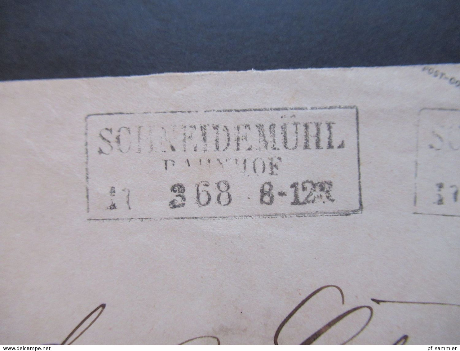 AD NDP 1868 Ganzsachen Umschlag U1 Mit Stempel Ra3 Schneidemühl Bahnhof Nach Breslau Mit Ank. Stempel - Postal  Stationery