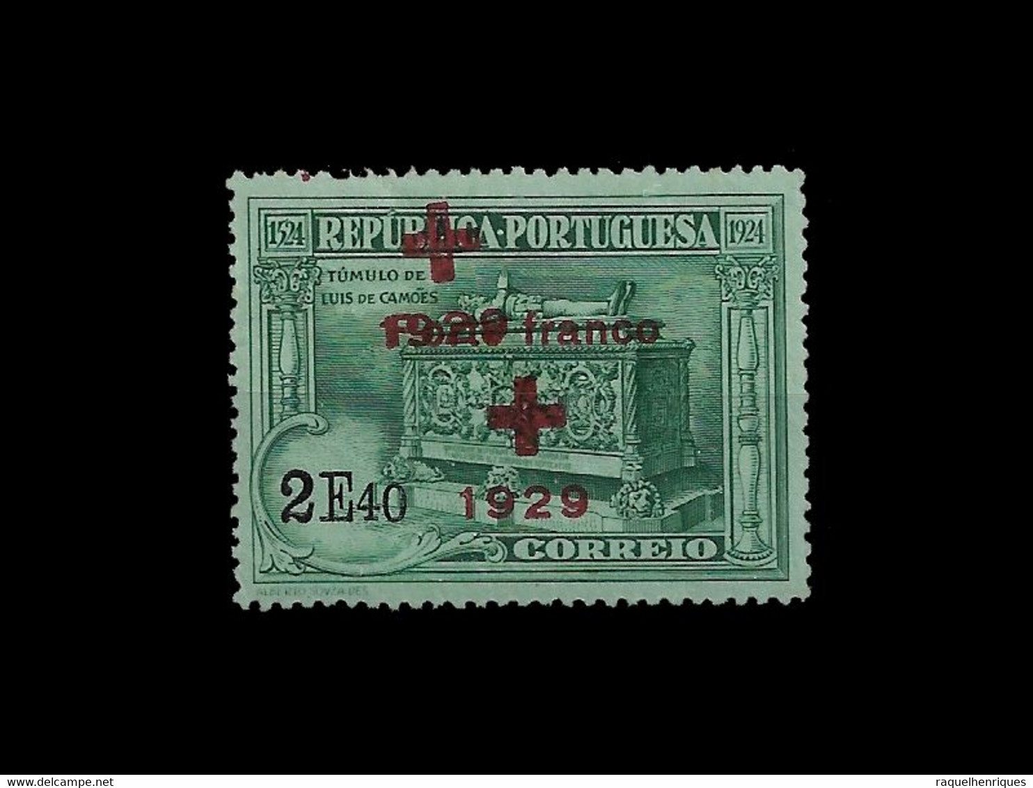 PORTUGAL PORTE FRANCO - 1929 ERROR DOUBLE SURCHARGED MH (PLB#01-101) - Unused Stamps