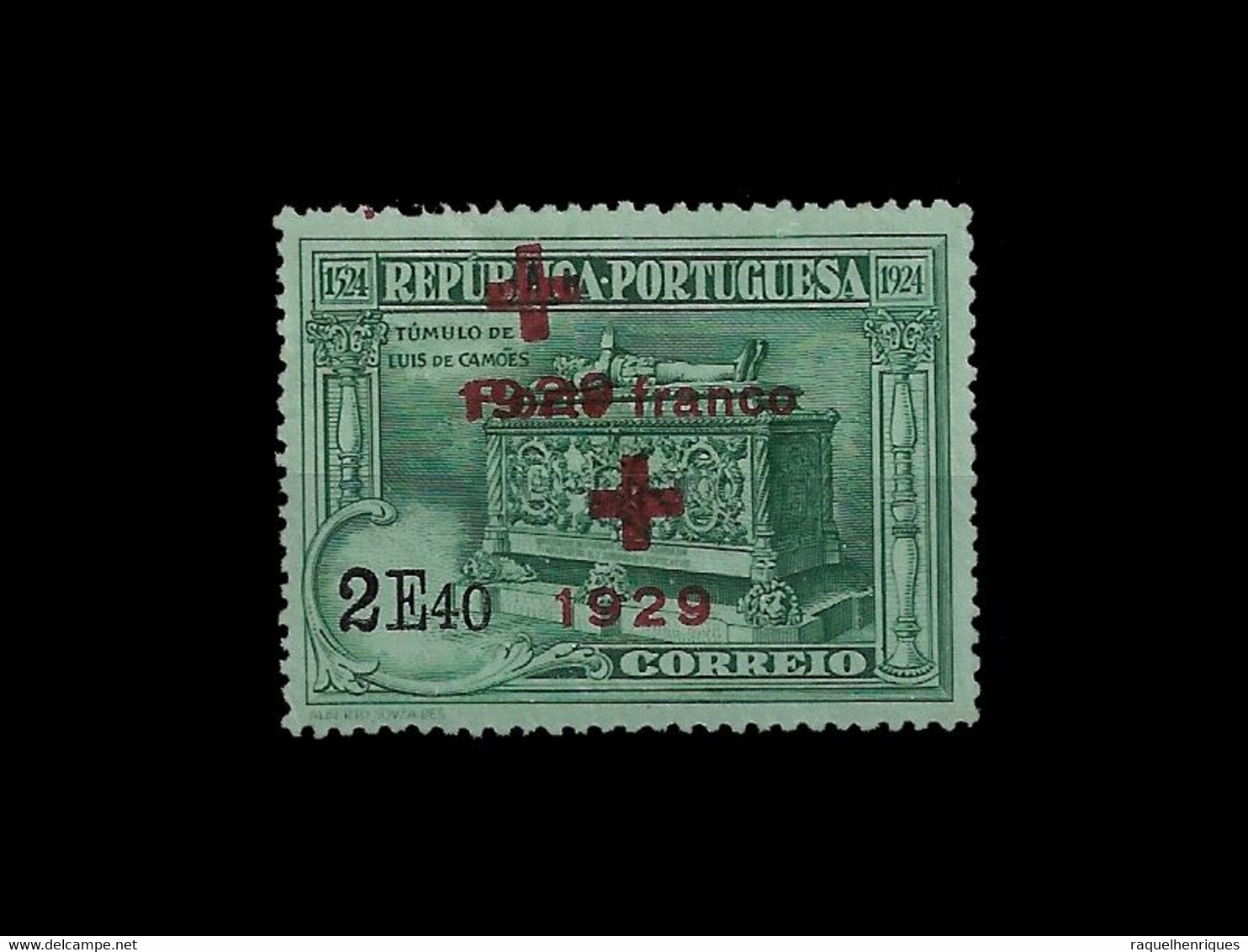 PORTUGAL PORTE FRANCO - 1929 ERROR DOUBLE SURCHARGED MH (PLB#01-101) - Ungebraucht