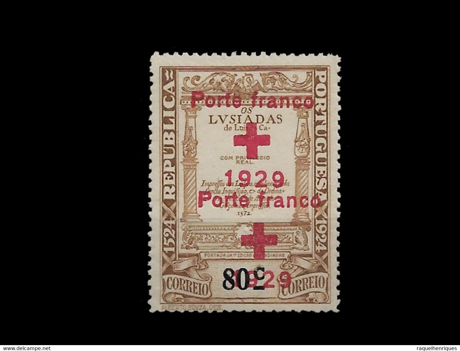 PORTUGAL PORTE FRANCO - 1929 ERROR DOUBLE SURCHARGED MNH (PLB#01-105) - Unused Stamps