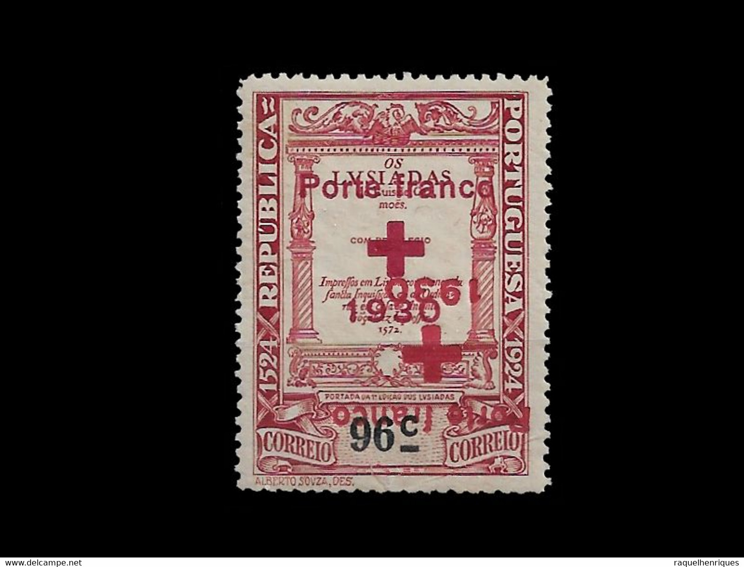 PORTUGAL PORTE FRANCO - 1930 ERROR DOUBLE + UPSIDE DOWN SURCHARGED MNH (PLB#01-111) - Ungebraucht