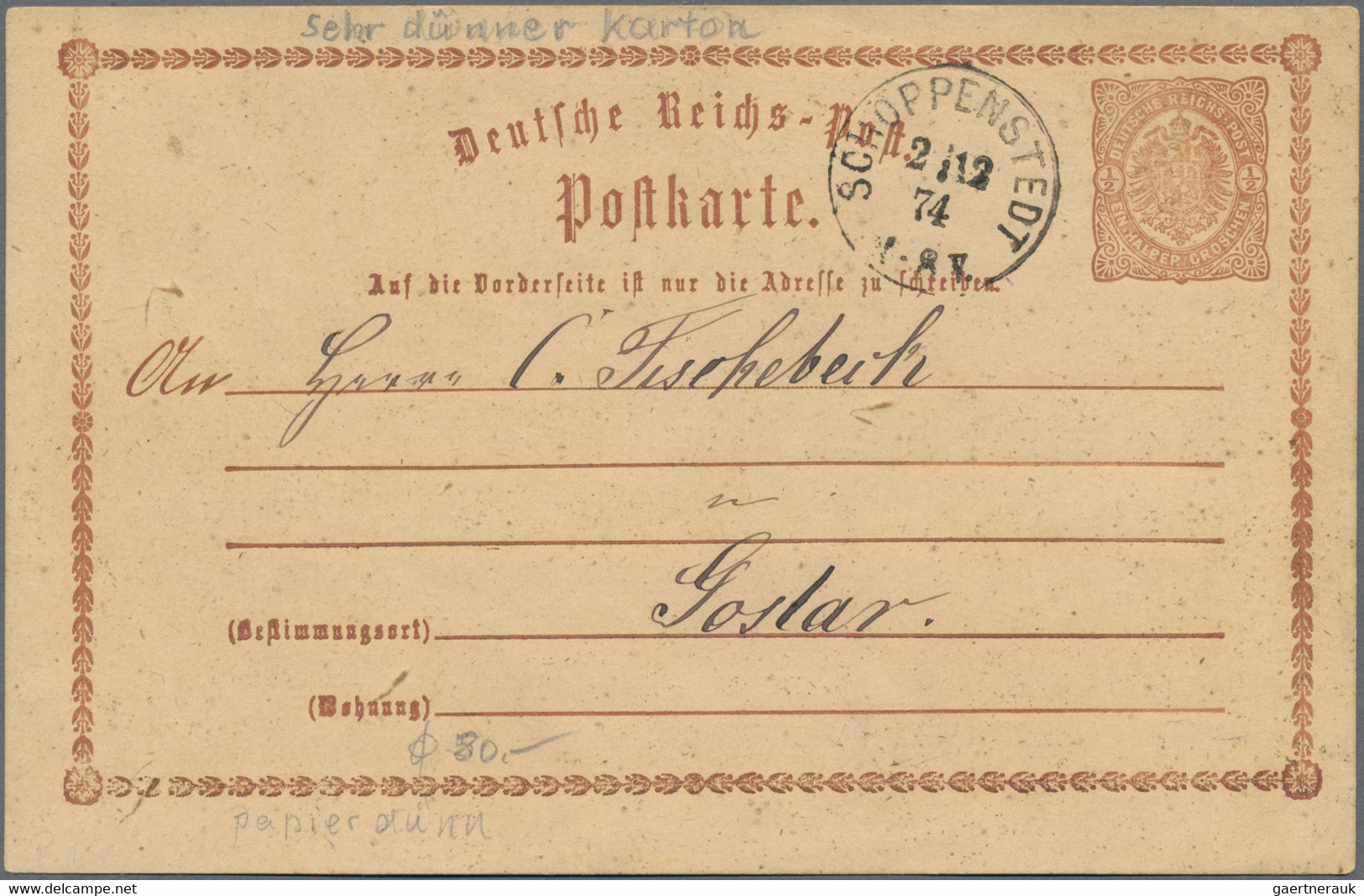 Deutsches Reich - Stempel: 1873/1892, Partie Von Ca. 156 Gebrauchten Ganzsachen - Frankeermachines (EMA)