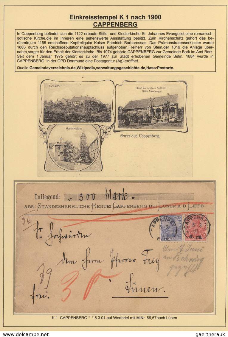 Deutsches Reich - Stempel: 1900/1938, EINKREISSTEMPEL(K1), umfangreiche Sammlung