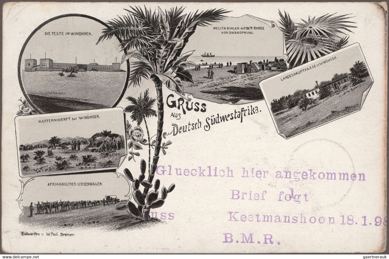 Deutsch-Südwestafrika: 1898/1913, vielseitige Sammlung von 41 gebrauchten Ansich