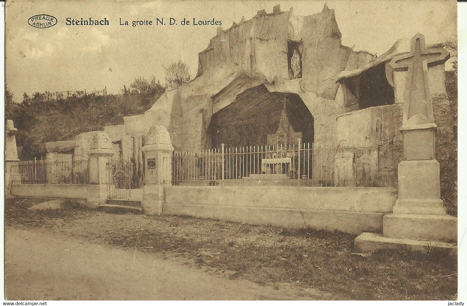 Steinbach -- La Grotte N.D. De Lourdes.     ( 2 Scans ) - Gouvy