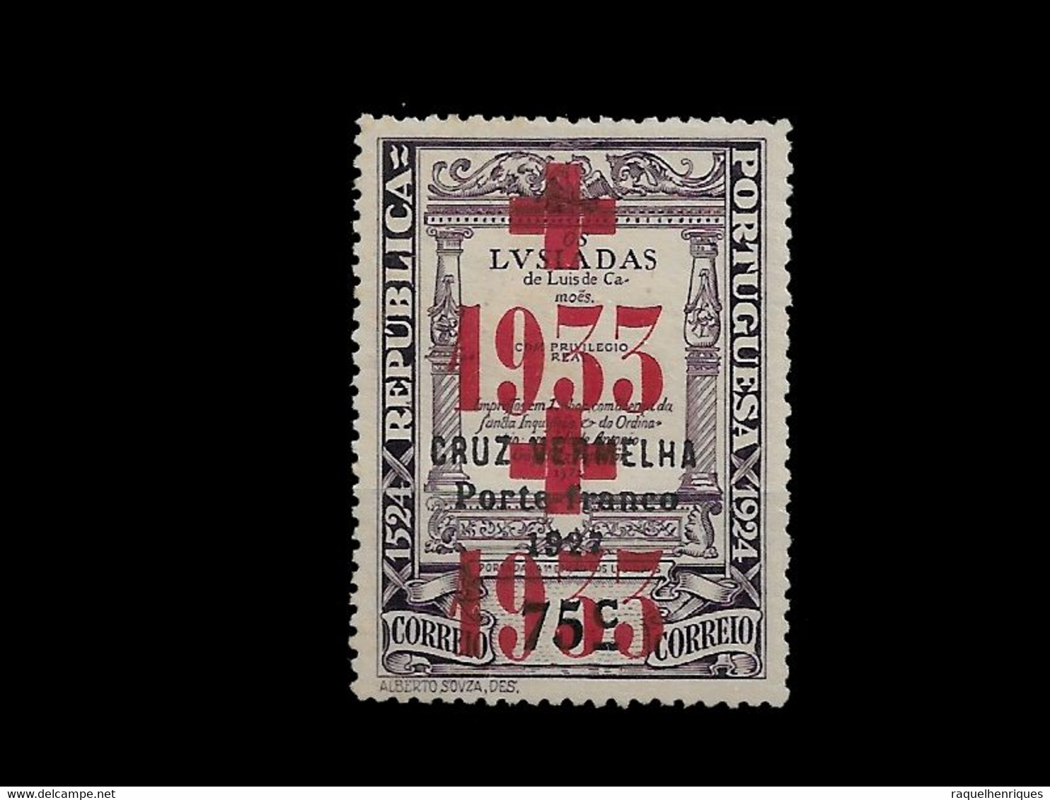 PORTUGAL PORTE FRANCO - 1933 ERROR DOUBLE SURCHARGED MH (PLB#01-125) - Unused Stamps