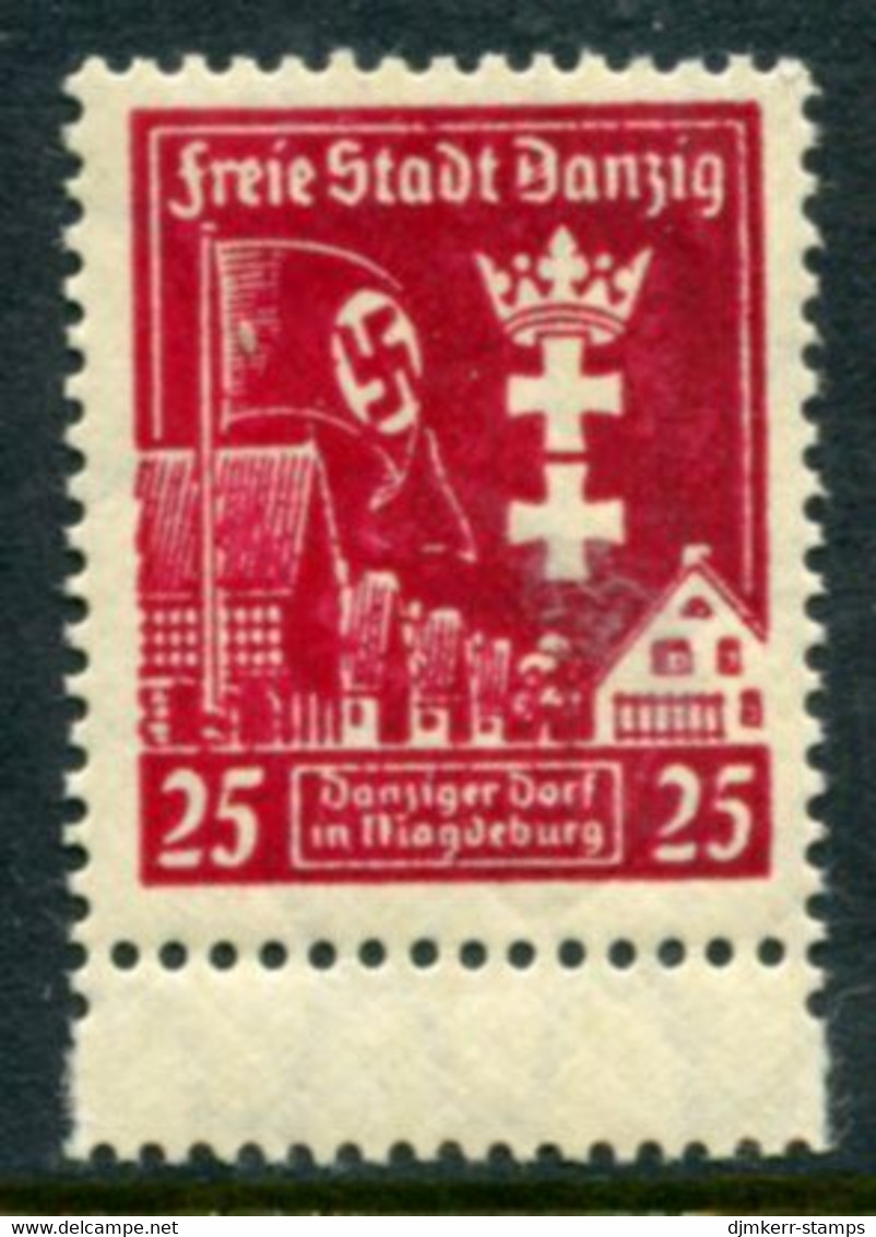DANZIG 1937  Danzig Community In Magdeburg 25 Pf. Upright Watermark MNH / **  Michel 274X - Ungebraucht