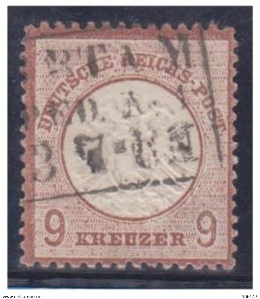 ALLEMAGNE -- REICH -- Yvert N°24 -- 9 KREUZER Brun Rouge -- - Used Stamps