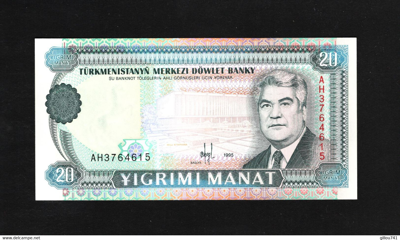 Turkménistan, 20 Manat, 1995-1998 Issue - Turkménistan